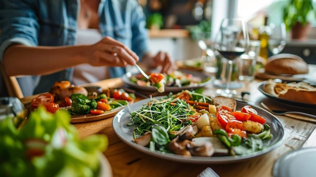 Zu viel Nahrung, selbst gesunde Sorten, kann zu Gewichtszunahme und Herzbelastung führen. Verwenden Sie kleinere Teller, um die Portionsgrößen zu kontrollieren.