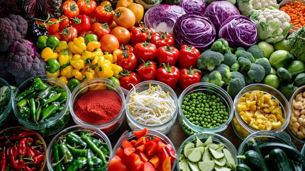 Czy jeść więcej warzyw i owoców? Jedzenie produktów o różnych kolorach zapewnia szeroki zakres składników odżywczych.