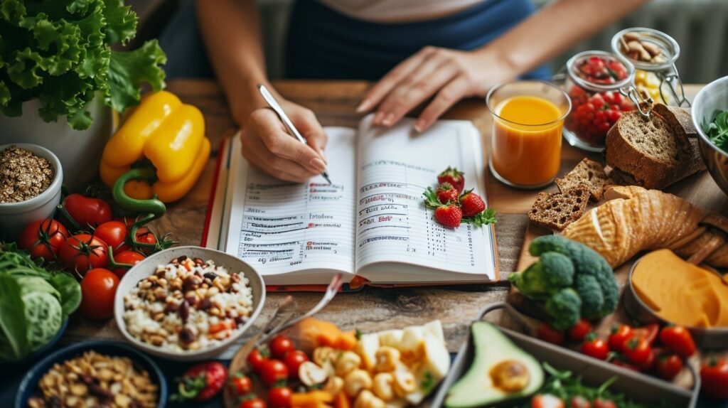 Prowadź dziennik żywieniowy, który może pomóc śledzić nawyki żywieniowe i dokonywać zdrowszych wyborów dietetycznych