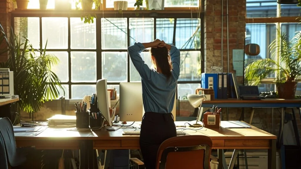 Take regular breaks to stand or stretch